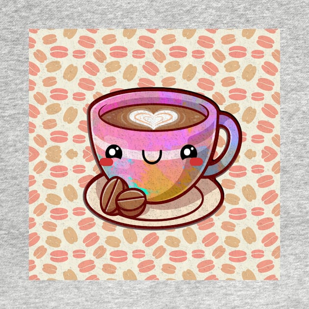 Coffee cup coffee drinker funny cute colorful by KK-Royal